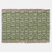 Grüne Memphis-Pattern-Wurfdecke Decke (Vorderseite)