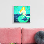 Grüne Mermaid Abstrakte Digitaldrucke Leinwanddruck (Insitu (Wohnzimmer))