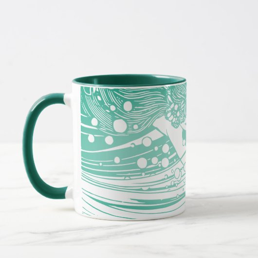 Grüne Mermaid-Tasse Tasse (Links)