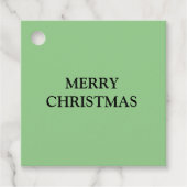 GRÜNE MERRY CHRISTMAS EINFACHE FAVOR TAVOR GESCHENKANHÄNGER (Vorderseite)
