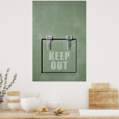 Grüne Metalltür, behalten Poster (Küche)