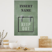 Grüne Metalltür, behalten Poster (Küche)