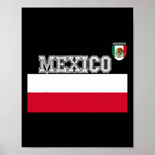 Grüne mexikanische Fußballtrikot-Flagge-Fußball-Ki Poster