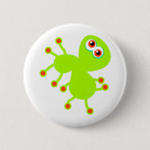 Grüne Mikrobe Button (Vorderseite)