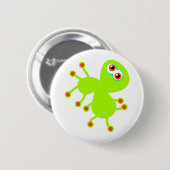 Grüne Mikrobe Button (Vorne & Hinten)