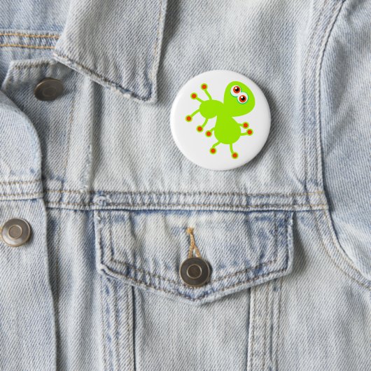 Grüne Mikrobe Button (Beispiel)