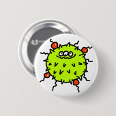 Grüne Mikrobe Button (Vorne & Hinten)