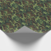 Grüne Militärische Camouflage Classic Camouflage Geschenkpapier (Ecke)