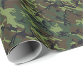 Grüne Militärische Camouflage Classic Camouflage Geschenkpapier (Rolleneckpunkt)