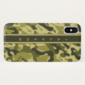 Grüne militärische Tarnung mit Namen Case-Mate iPhone Hülle (Rückseite (Horizontal))