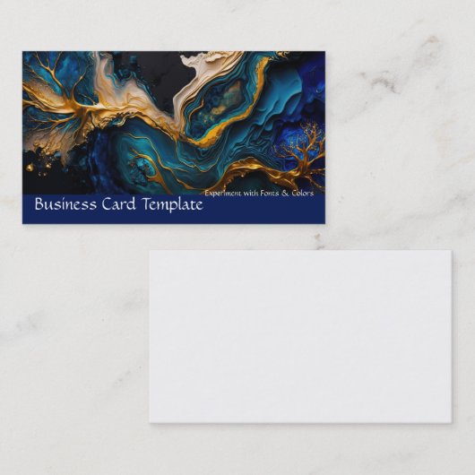 Grüne Mineralvene Türkis Visitenkarte (Vorne/Hinten)