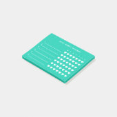 Grüne Mini-Gewohnheits-Tracker-Haftnotizen Post-it Klebezettel (angewinkelt)