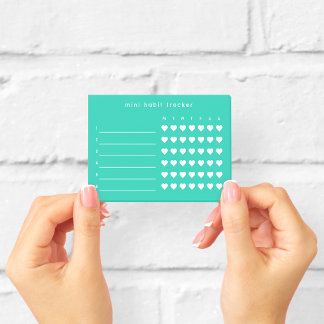 Grüne Mini Habit Tracker Sticky Notes Post-it Klebezettel