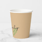 grüne Miniliste Pappbecher (Rückseite)