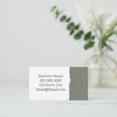 Grüne Minimalistische Abstrakte Visitenkarte (Stehend Vorderseite)