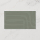 Grüne Minimalistische Abstrakte Visitenkarte (Rückseite)