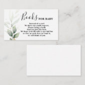 Grüne minimalistische Bücher für Kinderkarte Begleitkarte (Vorne/Hinten)