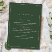 Grüne Minimalistische Hochzeitseinladung Modernes Einladung