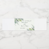 Grüne Minimalistische Hochzeitsfavoriten Rustikal Wasserflaschenetikett (Einzelnes Label)