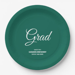 Grüne Minimalistische Moderne Graduierungspartei Pappteller