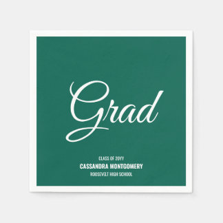 Grüne Minimalistische Moderne Graduierungspartei Serviette