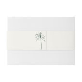 Grüne Minimalistische Tropen Einladungsbanderole (Rückseitenbeispiel)