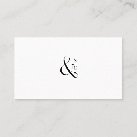 Grüne minimalistische typografische Website Beipac Platzkarte (Rückseite)