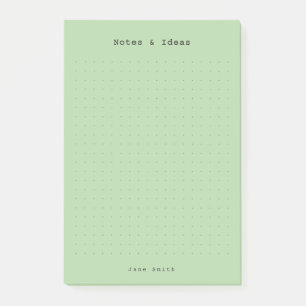 Grüne minimalistische und personalisierte retro Äs Post-it Klebezettel