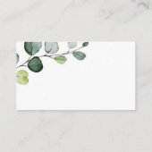 Grüne Minimalistische Wünsche Gut für Hochzeiten Begleitkarte (Rückseite)