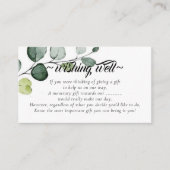 Grüne Minimalistische Wünsche Gut für Hochzeiten Begleitkarte (Vorderseite)