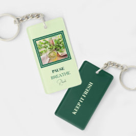 Grüne Minz-Anhänger 'Keep It Fresh' Schlüsselanhänger