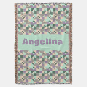 Grüne Minz-Beige abstrakte geometrische Musterbeze Decke
