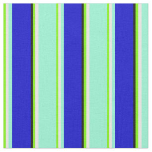 Grüne, Minzcreme, Aquamarine, blaue und schwarze L Stoff
