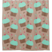 Grüne Minze Duschvorhang (Vorderseite)