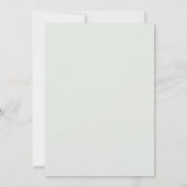Grüne Minze Erdig Herbstliche Hochzeit Einladung (Rückseite)