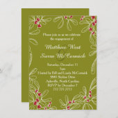 Grüne Mistletofreitag-engagierte Partei Einladung (Vorne/Hinten)