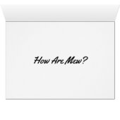 Grüne Mit Augen Cat Grußkarte (Innenansicht Horizontal (Unten))