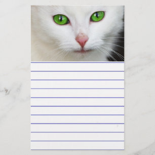 Grüne Mit Augen Katze Briefpapier
