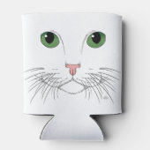 Grüne Mit Augen Katze Dosenkühler (Rückseite)