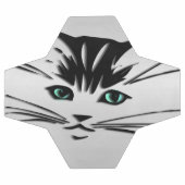 Grüne Mit Augen Katze Fußball (Flach)