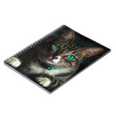 Grüne Mit Augen Katze Notizblock (Linke Seite)