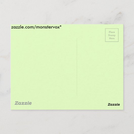 Grüne Mit Augen Katze Postkarte (Rückseite)