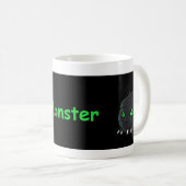 Grüne mit Augen Monster-Kaffee-Tasse Kaffeetasse (VorderseiteRechts)