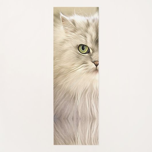 Grüne Mit Augen Perserkatze Yogamatte (Vorderseite)