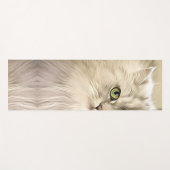 Grüne Mit Augen Perserkatze Yogamatte (Vorderseite (Horizontal))