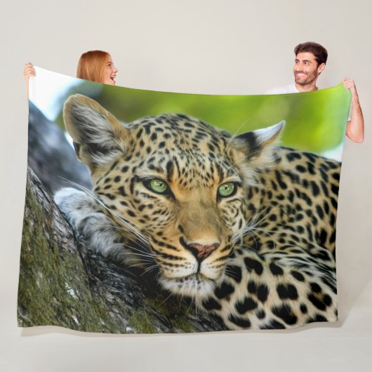 GRÜNE MIT AUGEN SCHÖNHEIT: Das LEOPARD Fleecedecke (Beispiel)