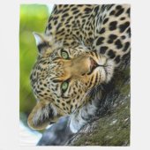 GRÜNE MIT AUGEN SCHÖNHEIT: Das LEOPARD Fleecedecke (Vorderseite)