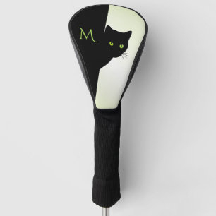 Grüne Mit Augen Schwarzkatze Golf Headcover