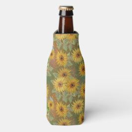 GRÜNE MIT GELB & GOLD FALL SUNFLOWERS FLASCHENKÜHLER