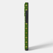 GRÜNE MIT GOLD FLEUR DI LIS PATTERN iPhone HÜLLE (Linke Seite)